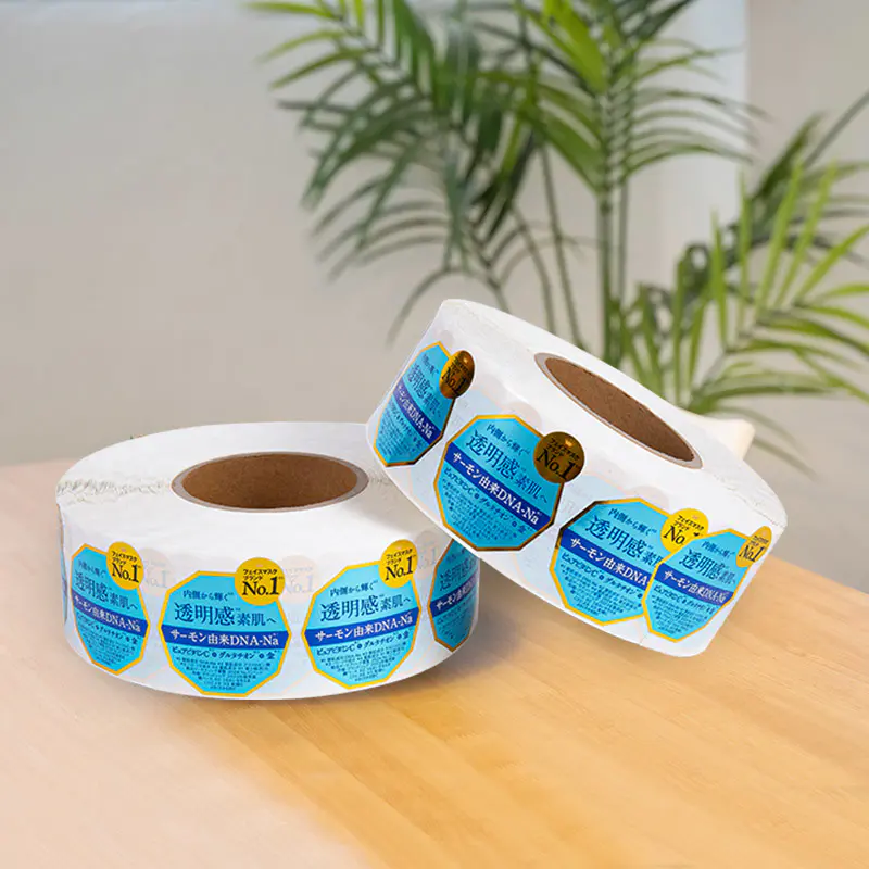 강력한 접착 마찰 방지 커피 가방 자체 접착 스티커 라벨